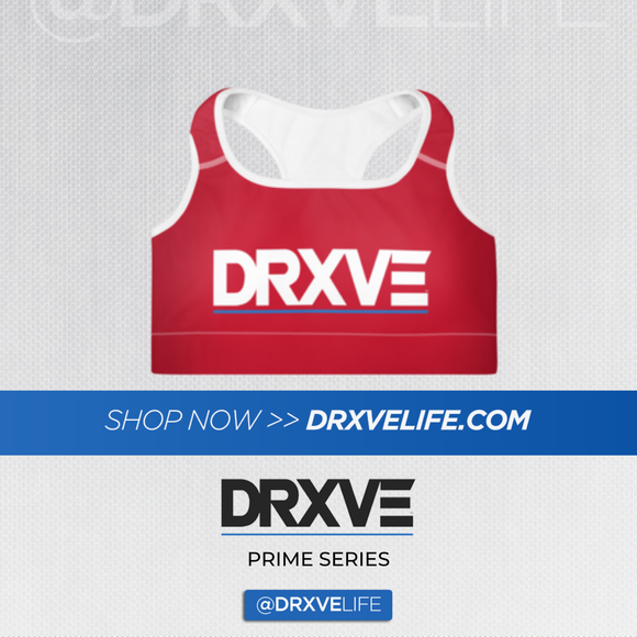 DRXVE TOP - Padded Red Sports Bra